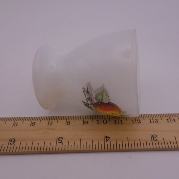 Set of Two(2) Milk White Egg Holders with Peach Design - Picture 10 of 14